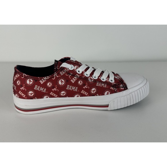 Alabama Roll Tide Canvas Lace Up Tennis Shoes Cap Toe Foco Womens 7 Mens 5.5 - Picture 6 of 11
